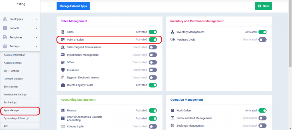 Managing POS Session - Daftra Knowledge Base