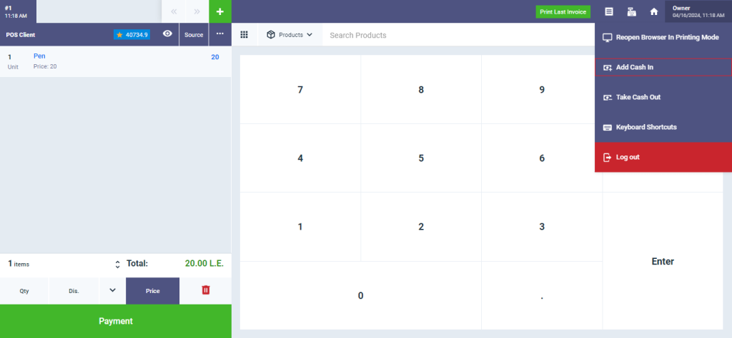 Managing POS Session - Daftra Knowledge Base