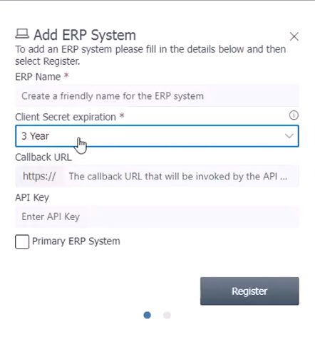 ERP System Registration