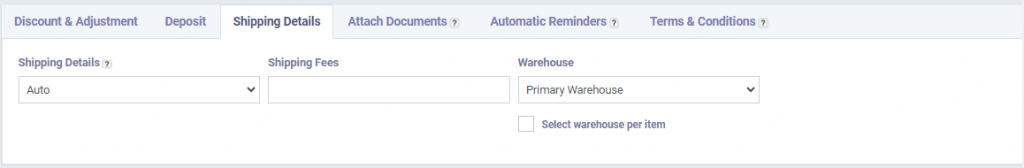 Defining Shipping Options on the Invoice - Daftra Knowledge Base