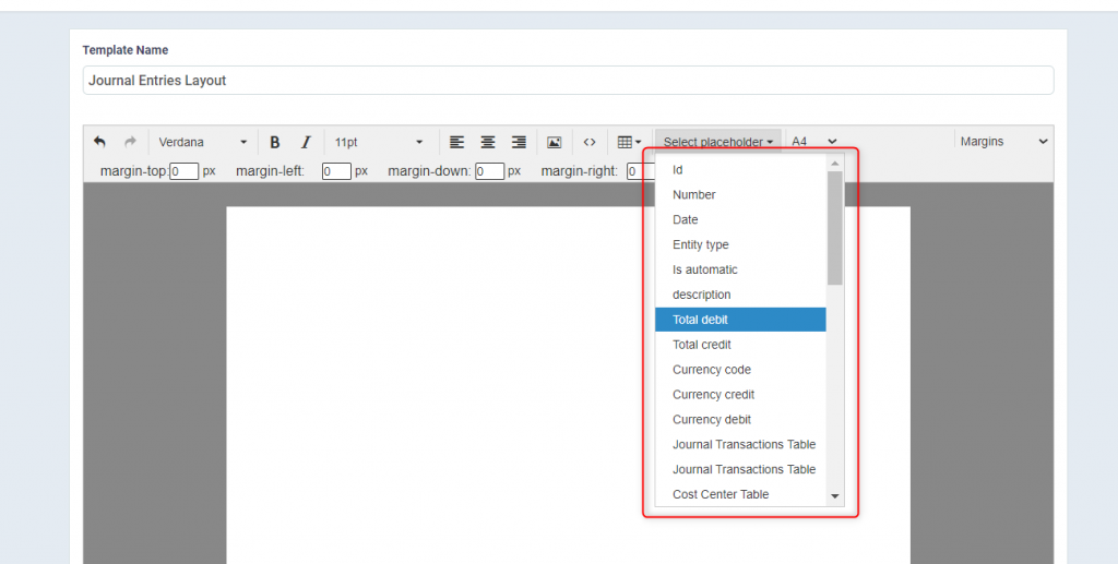 Creating a Layout for Journal Entries - Daftra Knowledge Base