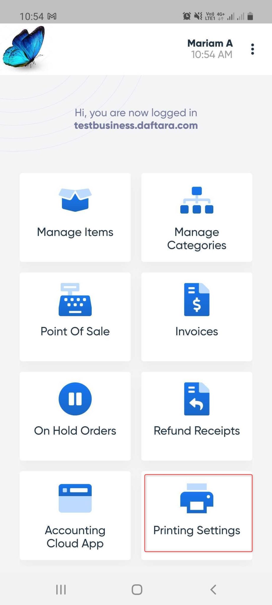 Setting Up Printing Settings from the POS App - Daftra Knowledge Base
