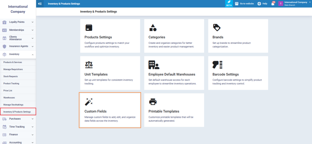 Custom Fields for Products and Services - Daftra Knowledge Base