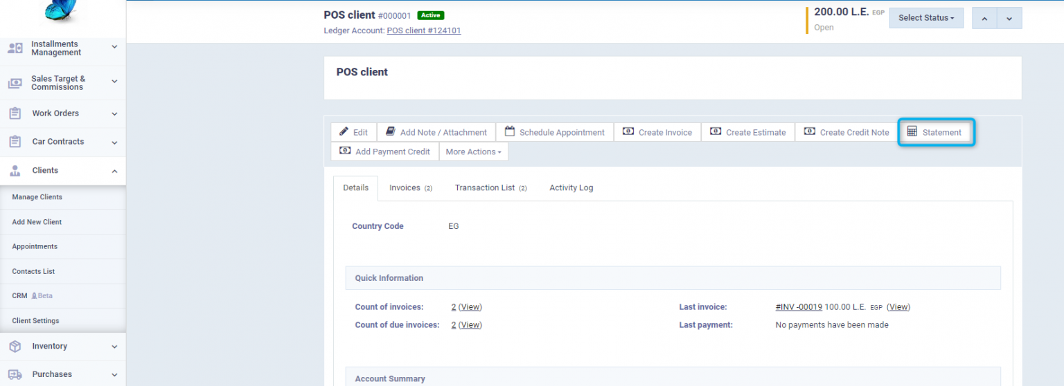 Different Client Balances and Client Statement - Daftra Knowledge Base