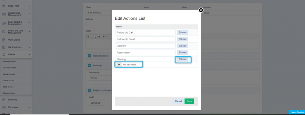 Managing Client Appointments - Daftra Knowledge Base