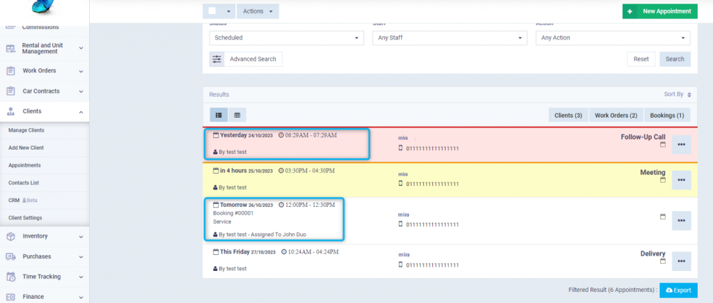 Managing Client Appointments - Daftra Knowledge Base