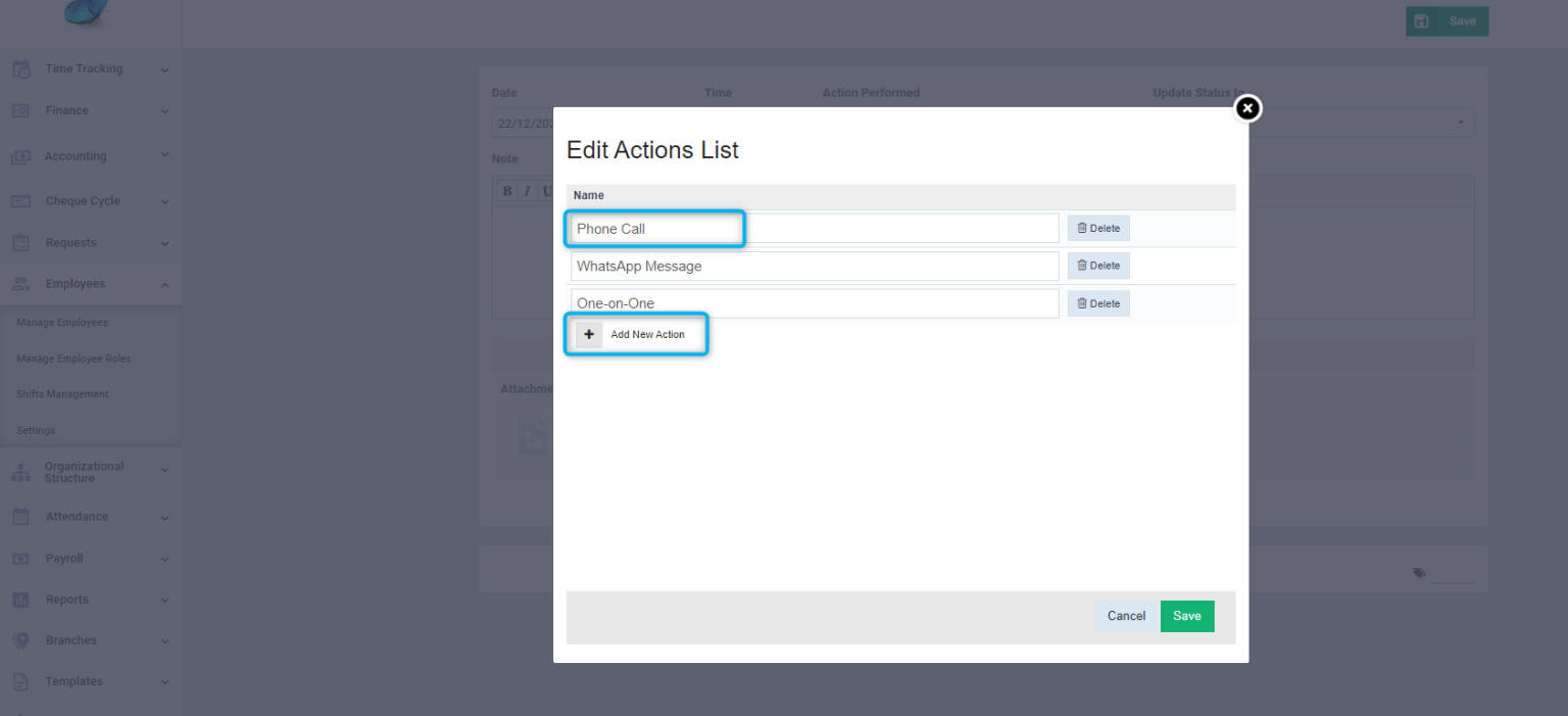 Adding a Note/ Attachment to the Employee File - Daftra Knowledge Base