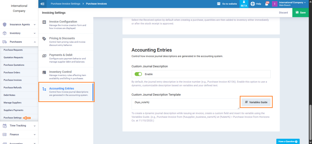 Adding a Custom Field to one of the Purchase Invoices Layouts - Daftra ...