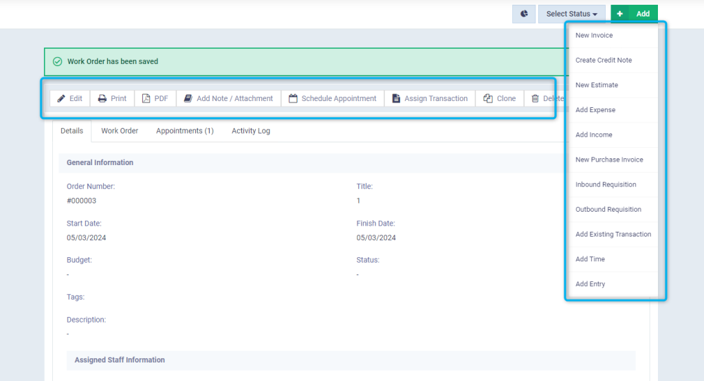 Comprehensive Guide for Work Orders - Daftra Knowledge Base