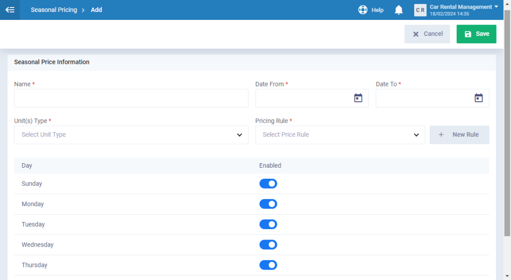 Pricing Rules & Seasonal Prices - Daftra Knowledge Base