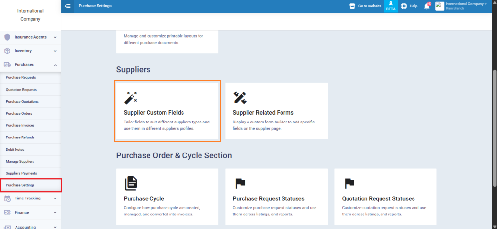 Suppliers Custom Fields - Daftra Knowledge Base