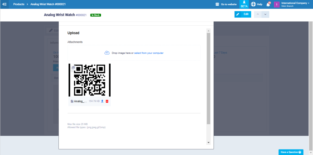 Adding a QR Code to Each Product - Daftra Knowledge Base
