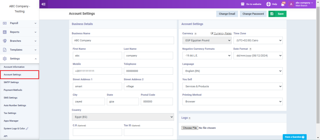Linking Daftra to the Electronic Receipt System - Daftra Knowledge Base