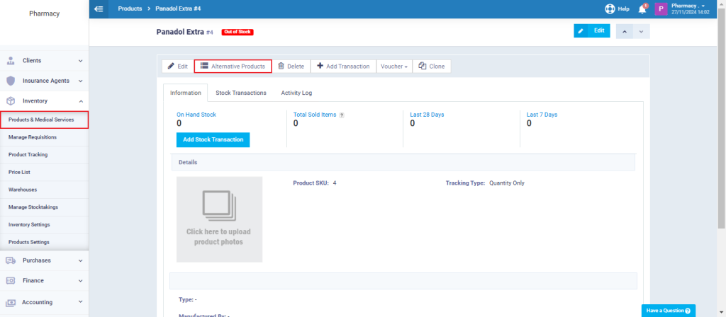 Adding and Managing Alternative Products - Daftra Knowledge Base