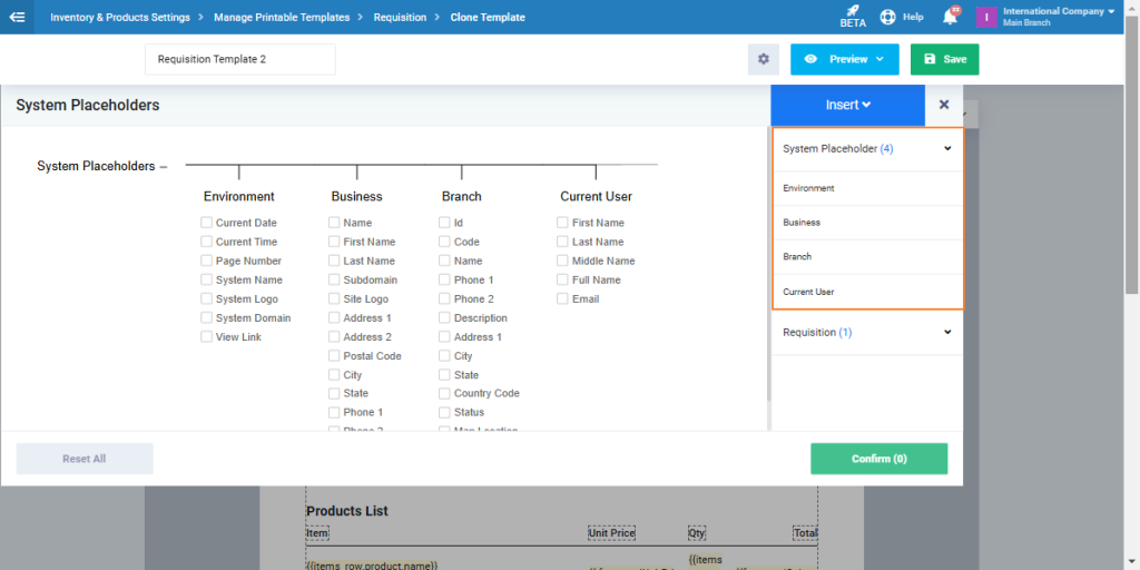 Requisitions Printable Template - Daftra Knowledge Base