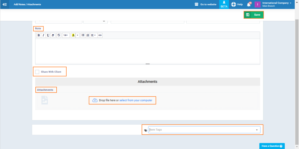 Adding Notes / Attachments to Estimates - Daftra Knowledge Base