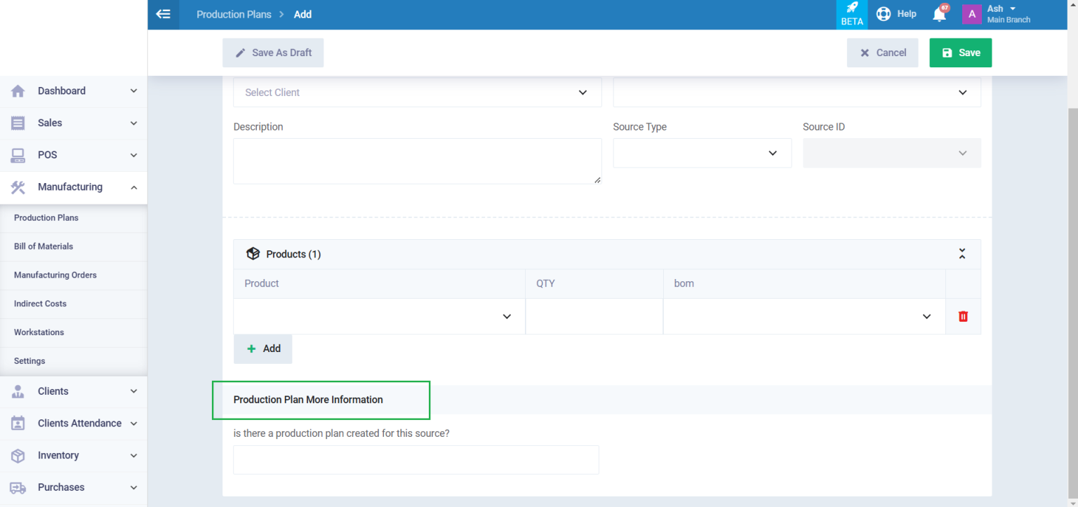 Production Plan Custom Fields - Daftra Knowledge Base