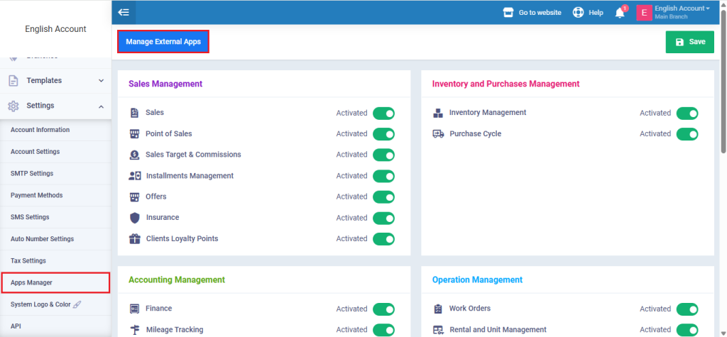 Managing Dynamic printing - Daftra Knowledge Base