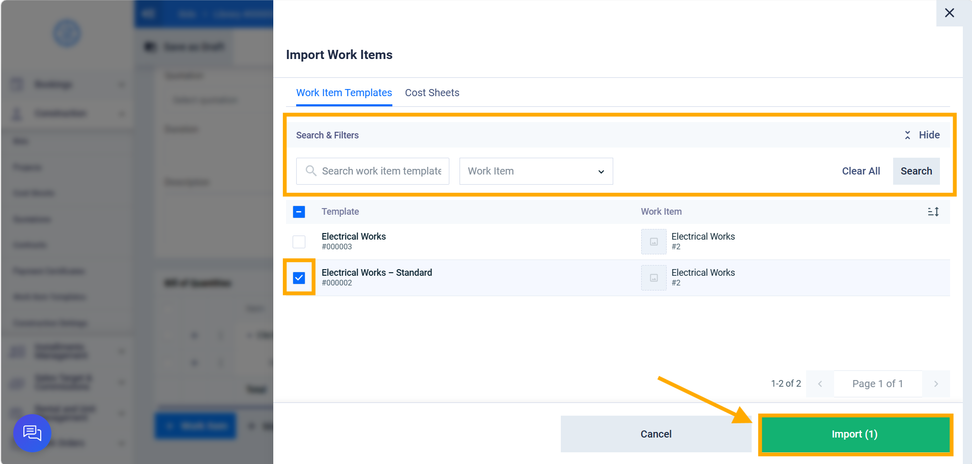 work item templates